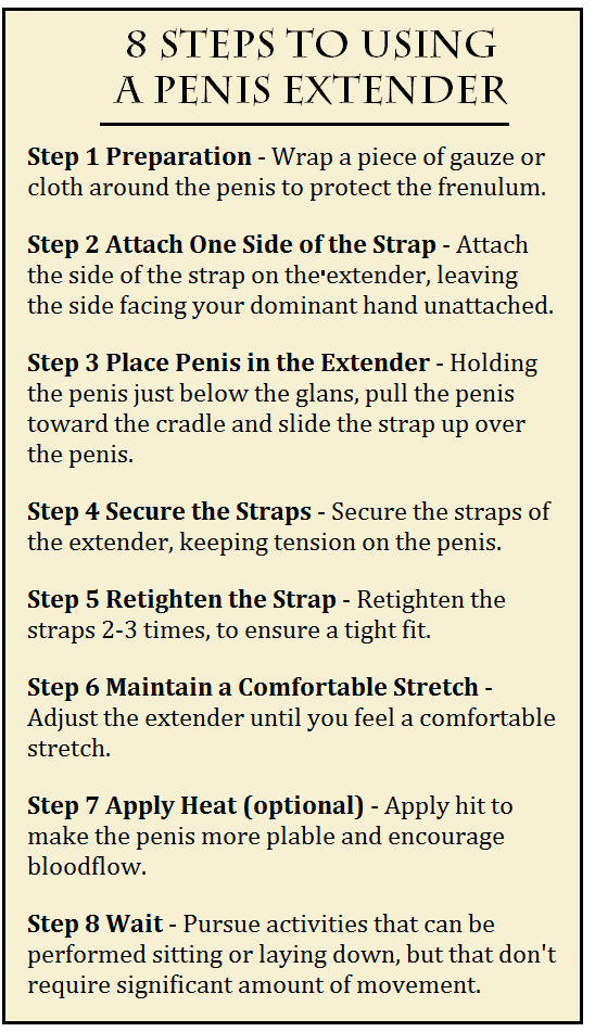 penis extender how to 8 steps