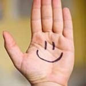 masturbation hand with smiley face