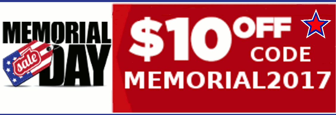 memorial day sale promo code $10 off